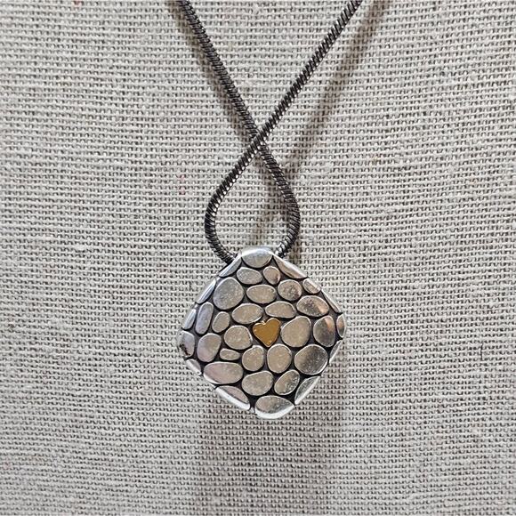 Brighton Pebbled Large Crystal Jeweled‎ Pendant Necklace - Picture 3 of 6